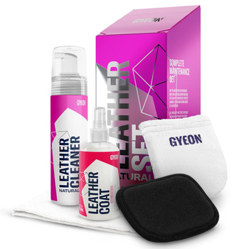 GYEON Q2M LEATHER SET NATURAL - ZESTAW DO PIELEGNACJI I ZABEZPIECZENIA TAPICERKI SKÓRZANEJ