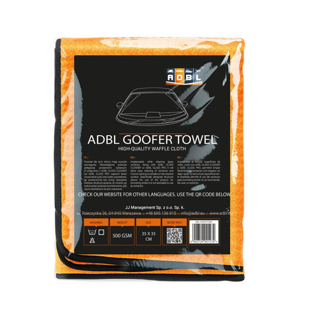 ADBL GOOFER TOWEL - MIKROFIBRA WAFLOWA DO SZYB 500 GSM, 35X35CM