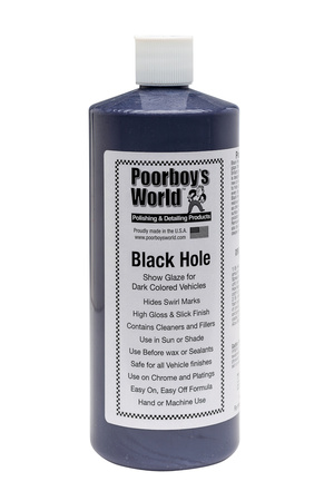 POORBOY'S WORLD BLACK HOLE 473ML - POLITURA DO CIEMNYCH LAKIERÓW, MOCNO MASKUJE